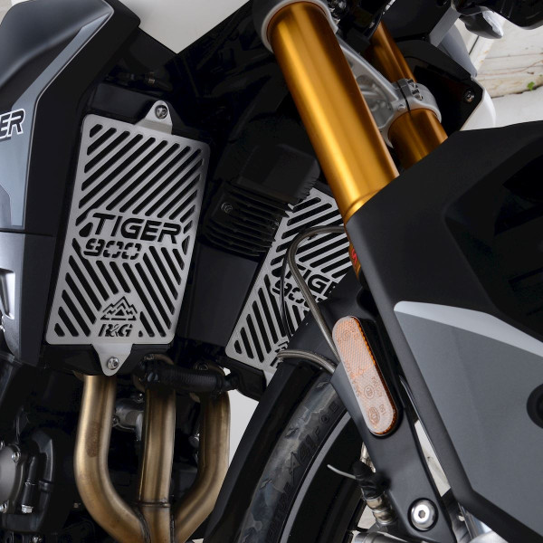 R&G Branded Radiator Guards For Triumph Tiger 900 GT/ Rally '20- & Tiger 850 Sport '21- (Pair)